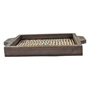 Handcrafted Beverage Serving Stoned Square Tray (10inch)